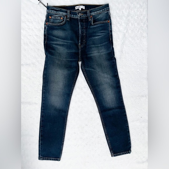 NWT- RE/DONE Originals x Revolve High Rise Ankle Crop || Style# 190-3WHRAC - Picture 4 of 14